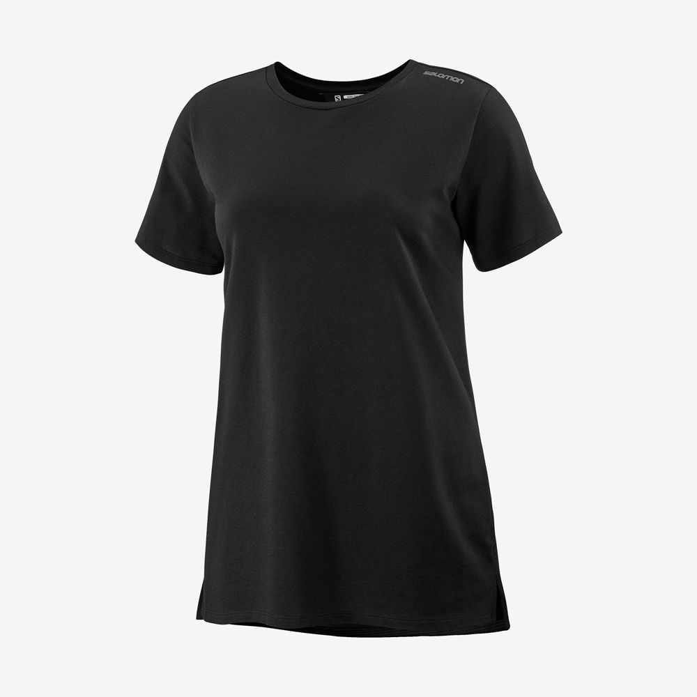 Salomon Israel OUTLIFE LAYERING W - Womens T shirts - Black (EIVX-24305)